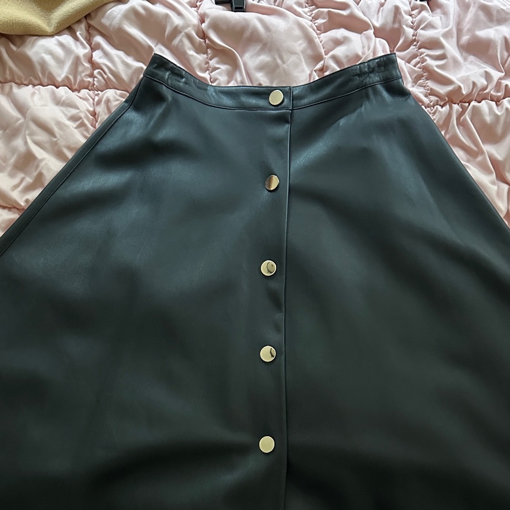 Black Button-Up Women's Skirt